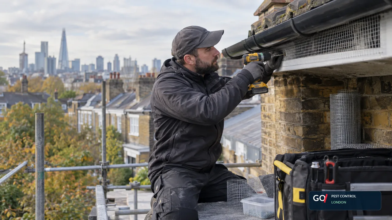 Professional squirrel control treatment and prevention work