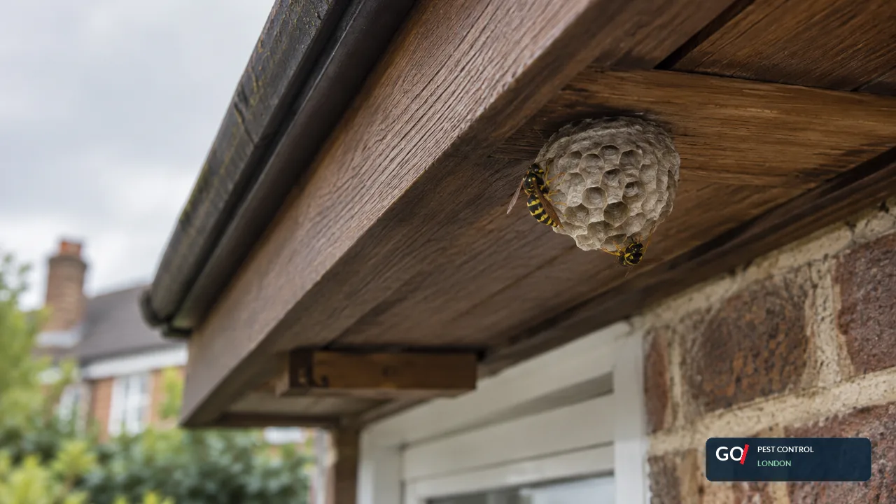 A Wasp Nest Near the House: The Safe Response